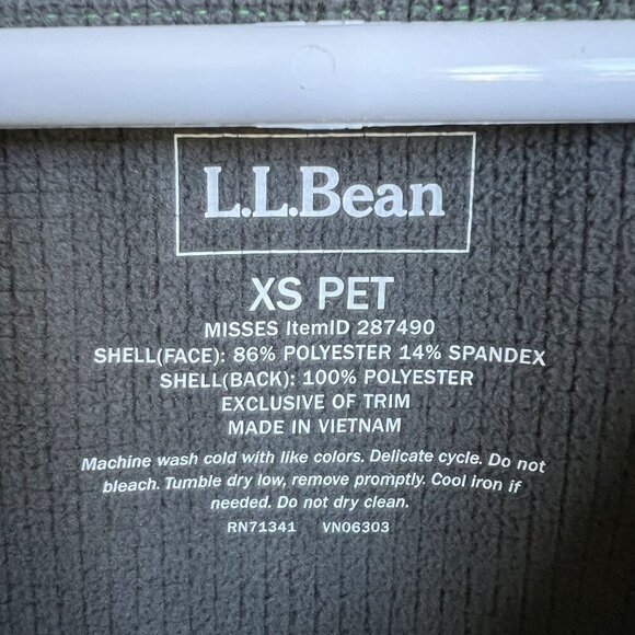 L L Bean Womens XS Pet Softshell Jacket Green Colorblock Athletic Jogging Hiking - Picture 4 of 13